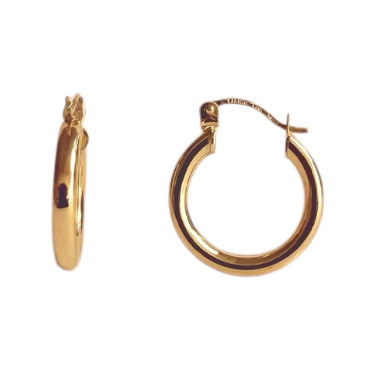 10K & 14K gold hoop earrings by SENOE