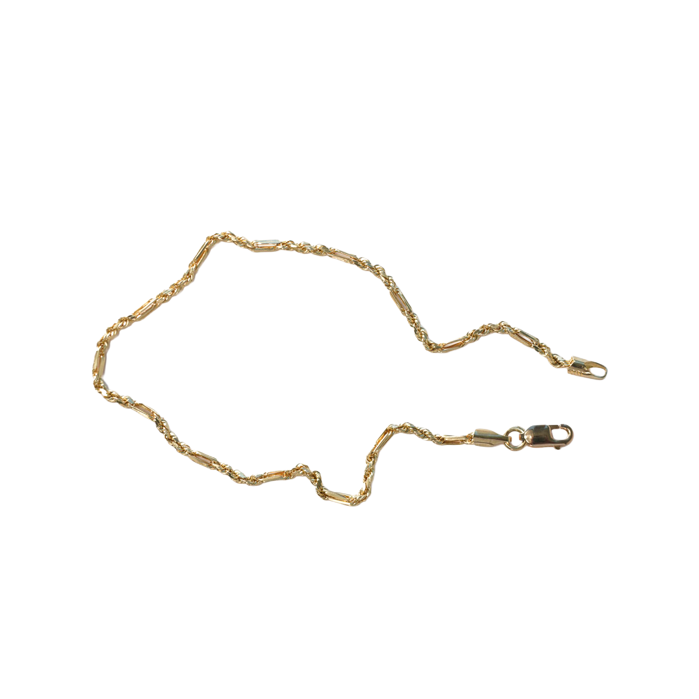 SENOE Textured Chain Bracelet — 10K Yellow Gold