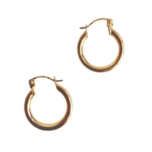 SENOE Classic Hoop Earrings — 10K Gold Everyday Hoops