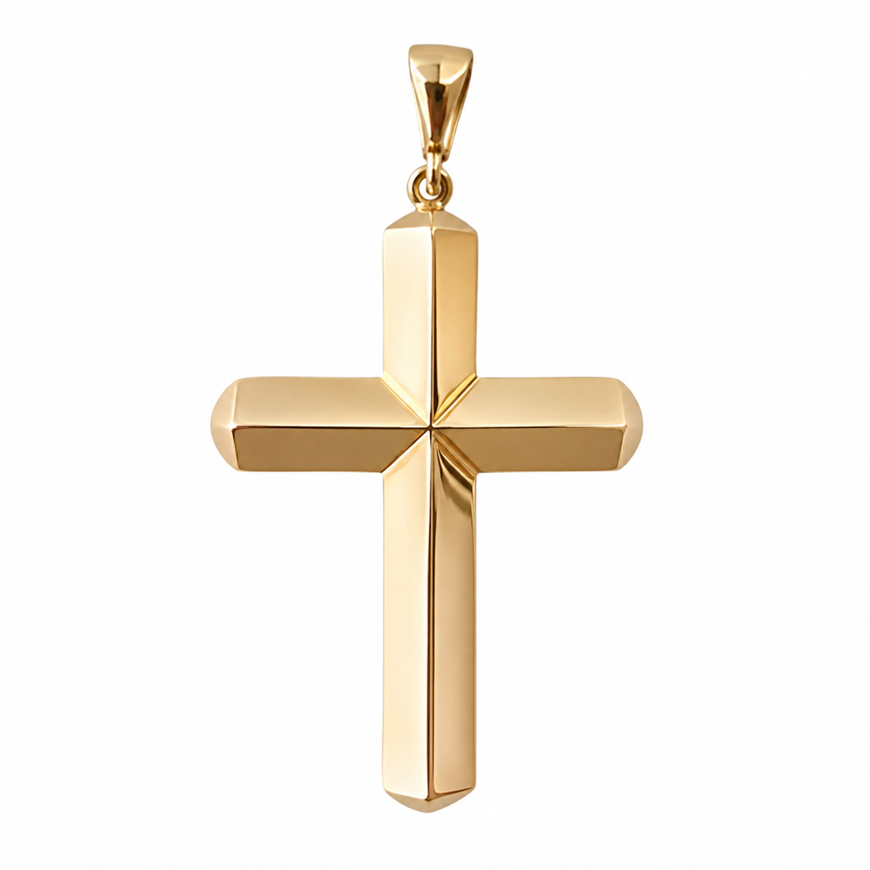 SENOE Gold Cross Pendant — 10K Gold Minimal Everyday