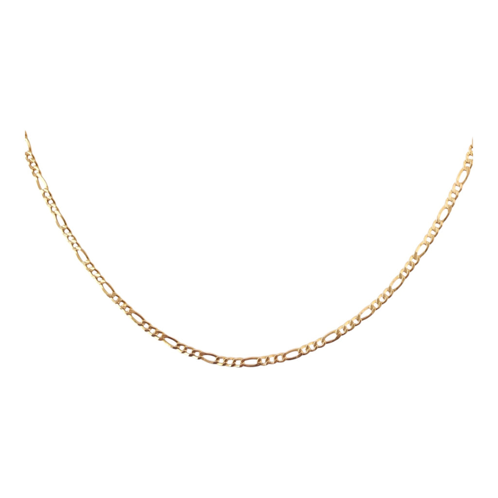 SENOE Figaro Chain Necklace — 10K Yellow Gold