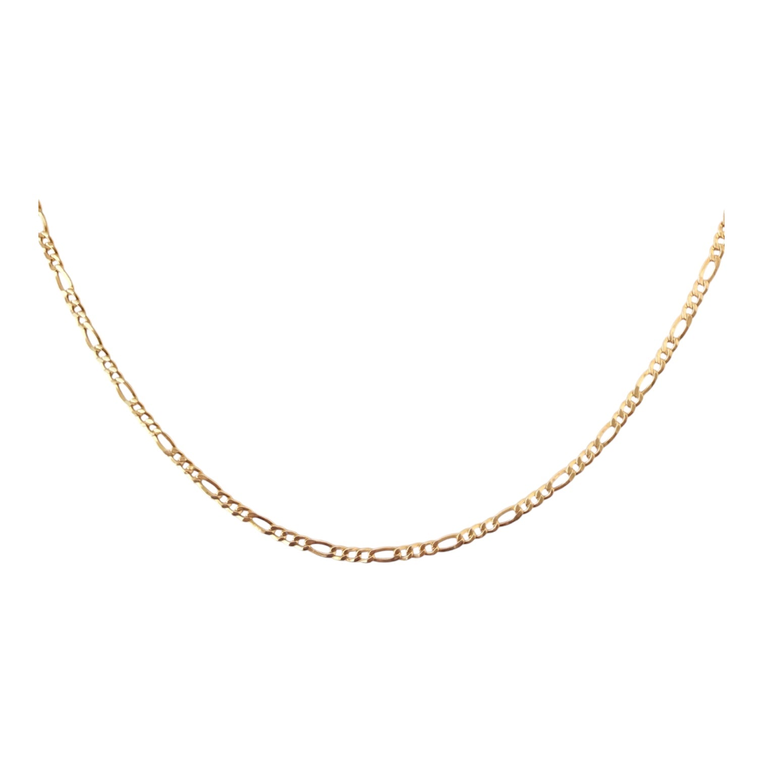 SENOE Figaro Chain Necklace — 10K Yellow Gold