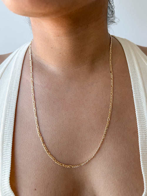 SENOE Figaro Chain Necklace — 10K Gold Classic